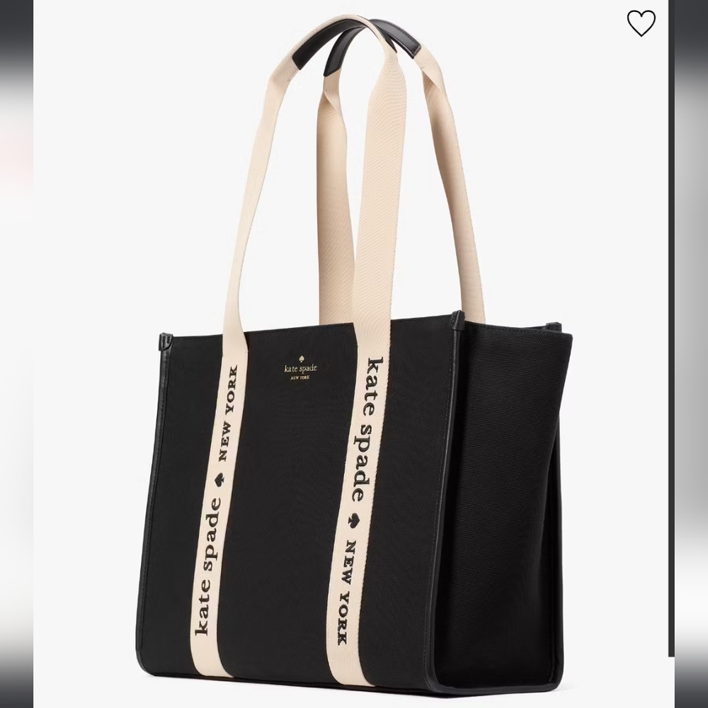 Kate Spade Kip Canvas Large Tote, Black - Picture 3 of 10
